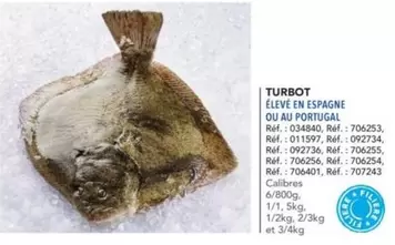 Turbot  offre sur Metro