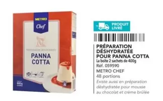 Metro Chef - Preparation Deshydratee Pour Panna Cotta offre sur Metro