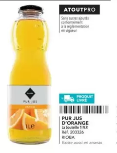 Rioba - Pur Jus D'Orange offre sur Metro