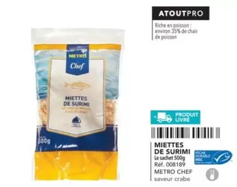 Chef Select - Miettes De Surimi offre sur Metro