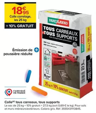 Parexlanko - Colle Tous Carreaux, Tous Supports