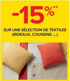 sur une sélection de textiles 