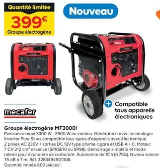 Mecafer - Groupe Électrogène MF3000I