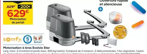 Somfy - Motorisation A Bras Evolvia Star 