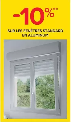 sur les fenêtres standard en aluminum