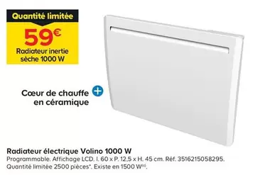 radiateur électrique volino 1000 w