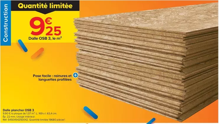 Dalle Plancher Osb 3