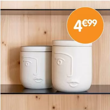 Petit Cache Pot Visage Abstrait offre à 4,99€ sur B&M