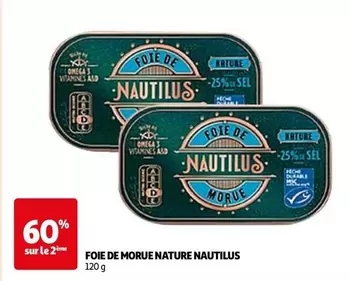 Nautilus - Foie De Morue Nature  offre sur Auchan Hypermarché