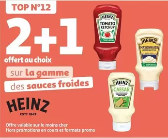 Heinz - Sur La Gamme Des Sauces Froides offre sur Auchan Supermarché