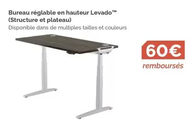 Bureau Réglable En Hauteur LevadoTM (Structure Et Plateau) offre à 60€ sur LDLC