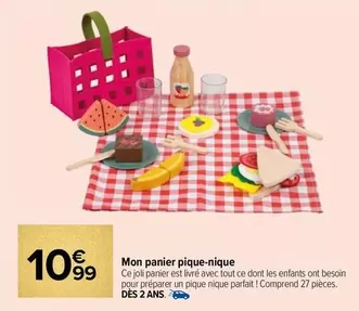 Mon -  Panier Pique-nique offre à 10,99€ sur Carrefour Contact