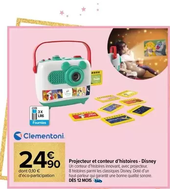 Clementoni - Projecteur Et Conteur D'histoires-disney offre à 24,9€ sur Carrefour Contact