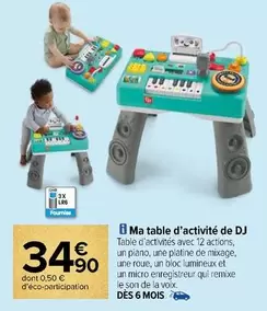 Ma table d'activité de DJ offre à 34,9€ sur Carrefour Contact