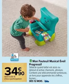 Mon -  Fauteuil Musical Eveil Progressif offre à 34,9€ sur Carrefour Contact