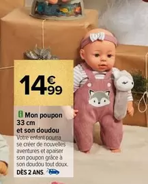 Mon -  Poupon Et Son Doudou offre à 14,99€ sur Carrefour Contact