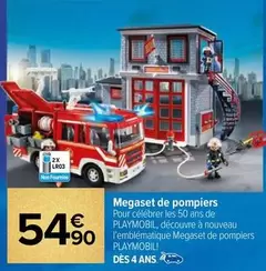 Playmobil - Megaset De Pompiers offre à 54,9€ sur Carrefour Contact