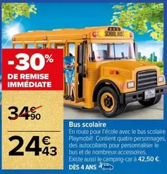 Playmobil - Bus Scolaire offre à 24,43€ sur Carrefour Contact