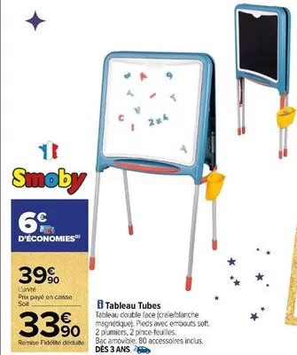 Smoby - Tableau Tubes offre à 39,9€ sur Carrefour Contact