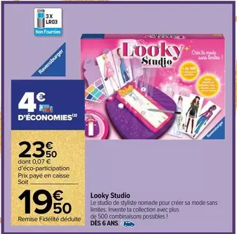 Ravensburger - Looky Studio offre à 19,5€ sur Carrefour Contact