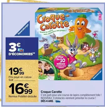 Ravensburger - Croque Carotte offre à 16,99€ sur Carrefour Contact