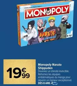 Hasbro - Monopoly Naruto Shippuden offre à 19,99€ sur Carrefour Contact