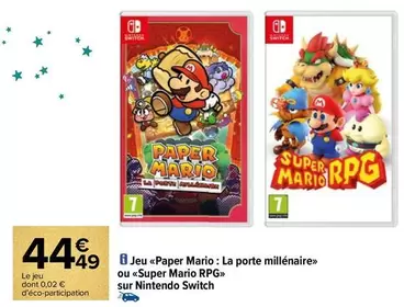 Nintendo - Jeux Et Consoles offre sur Carrefour Contact