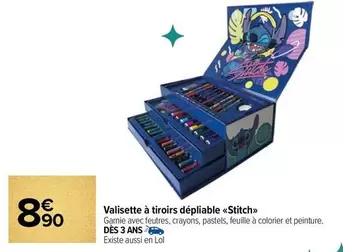 Valisette À Tiroirs Dépliable «slitch» offre à 8,9€ sur Carrefour Contact