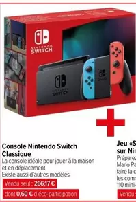 Nintendo - Console  Switch Classique offre à 266,17€ sur Carrefour City