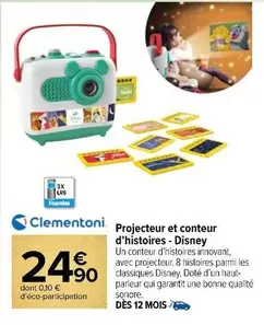 Clementoni - Projecteur Et Conteur D'histoires-disney offre à 24,9€ sur Carrefour