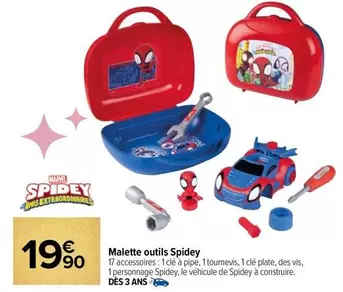 Malette Outils Spidey offre à 19,9€ sur Carrefour