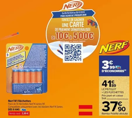 Nerf M 1 Fûchettes offre à 41,89€ sur Carrefour