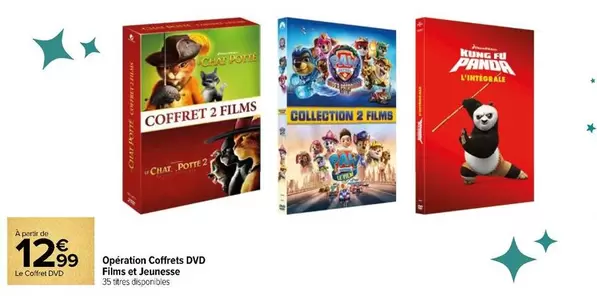 Opération Coffrets Dvd Films Et Jeunesse offre à 12,99€ sur Carrefour