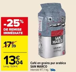 San Marco - Café En Grains Pur Arabica