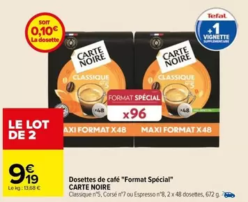 Carte noire - Dosettes De Café "Format Spécial"