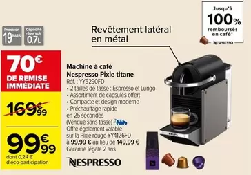 Nespresso - Machine À Café  Pimiento Tijano