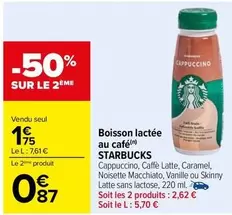 Starbucks - Boisson Lactée Au Café