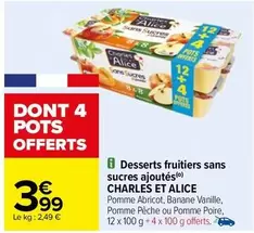 Charles Et Alice - Desserts Fruitiers Sans Sucres Ajoutés : Savourez des douceurs naturelles sans culpabilité !