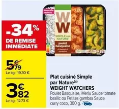 Weight watchers - Plat Cuisiné Simple Par Nature