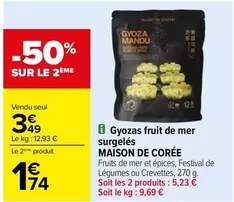 Maison De Coree - Gyozas Fruit De Mer Surgelés