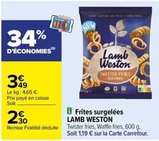 Carrefour - Lamb Weston - Frites Surgelées