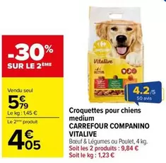 Carrefour - Croquettes Medium Companino Vitalive pour Chiens : Nutrition équilibrée et qualité premium