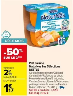 nestlé - plat cuisiné naturnes les sélections