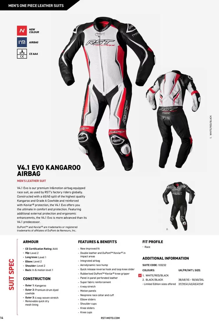 RST - V4.1 Evo Kangaroo Airbag offre sur Bihr