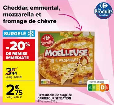 carrefour - pizza moelleuse surgelée