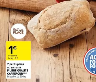 Carrefour - 2 Petits Pains Au Sarrasin Filière Qualité - Promo Spéciale