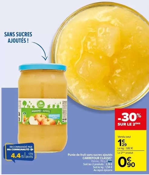 Carrefour - Purée De Rôtir Sans Sucres Ajouté