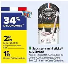 Auvernou - Saucissons Mini Sticks