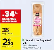 mix - sandwich les baguettes