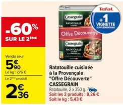 Ratatouille Provençale Cassegrain : une délicieuse recette traditionnelle en promo!